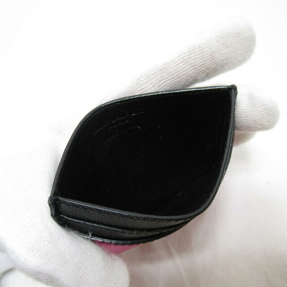 Saint Laurent Yves leather Wallet pink black or - Picture 3 of 10